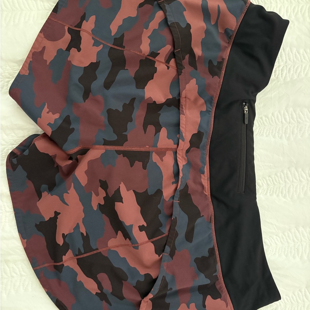 lululemon athletica Camo Athletic Shorts - Black and Brown
